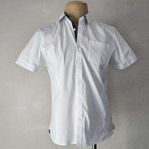 G by Guess M White Men's Casual Short Sleeve Button-down Shirt